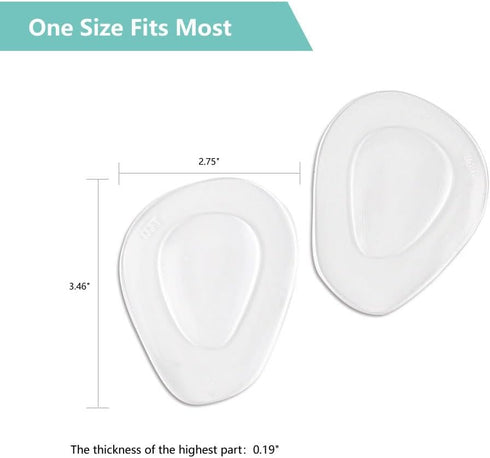 Ball of Foot Cushions Metatarsal Pads for Women Men Soft Gel Insoles Supports Forefoot Cushioning, Pain Relief Morton's Neuroma Foot Pads (4 Pair)...