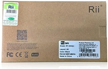 Rii 2.4GHz Mini Wireless Keyboard with Touchpad?QWERTY Keyboard, Backlit Portable with Remote Control for Laptop/PC/Tablets/Windows/Mac/TV/Xbox/PS...