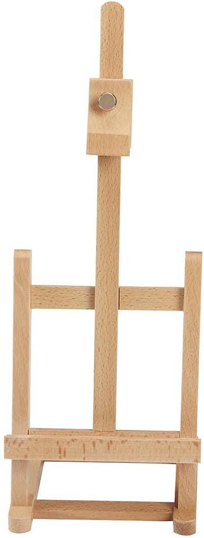 KINGART 16" Mini Tabletop Wooden H-Frame Studio Easel - Artists Adjustable Beechwood Painting and Display Easel, Holds Up to 12" Canvas - Portable...