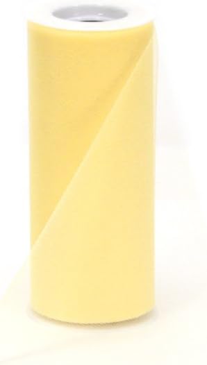 Offray Tulle Craft Ribbon, 6-Inch by 25-Yard Spool, Yellow...
