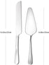 Wedding Cake Knife and Server Set,Stainless Steel Cake Cutting Set,2Pcs Silver Include 10.63" Cake Cutter And 9.06" Cake Server for Wedding, Birth...