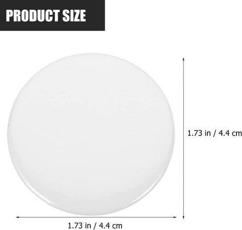 SEWACC Sublimation Keychain Blanks 20 Pcs Blank Button Making Supplies Round Badge Button Parts Metal Button Pin Badges for Button Maker Machine D...