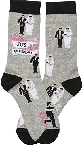Primitives by Kathy LOL Made You Smile Silly Socks, Just Married, Model:39449...