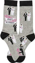 Primitives by Kathy LOL Made You Smile Silly Socks, Just Married, Model:39449...