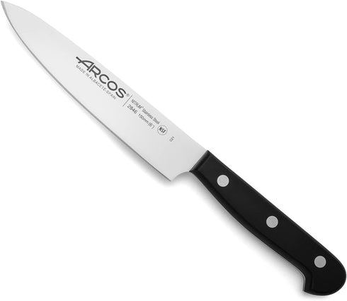 Arcos Chef Knife 6 Inch Stainless Steel. Cooking Knife to Cut and Peel Small Food. Ergonomic Polyoxymethylene Handle and 150mm Blade. Series Unive...