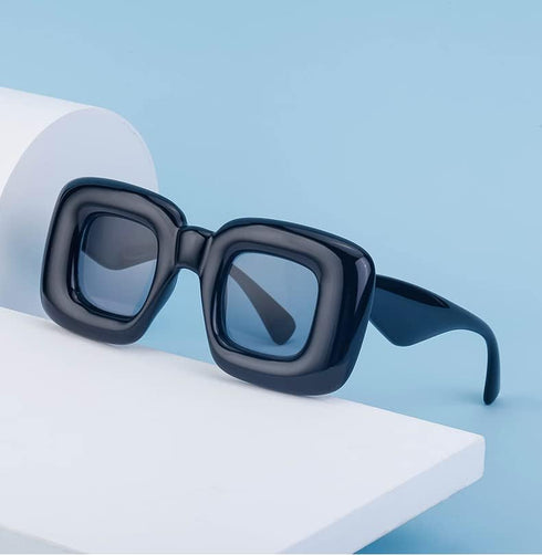 Cute Square Inflated Sunglasses for Women Men Chunky Candy Color Glasses Y2K Hip Hop Punk Shades...
