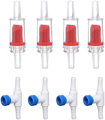ALEGI 4pcs Small Aquarium Bio Sponge Filter with Suction Cups, Check Valves for 5 Gal, 10 Gal, 20 Gal Breeding Fry Betta Shrimp Fish Tank (Up to 1...