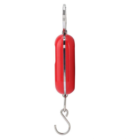 Mini Electronic Scale, Fish Weighing Scales Red Portable 25Kg/5G Hanging Scale Digital Pocket Key Chain Weight Hook Kitchen Food Weight Gauge Meas...