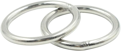 Multi-Purpose O Ring Welded Stainless Steel Rings 4mm/0.16" Thick 40mm/1.6" Outer Dia - Pack of 10pcs...