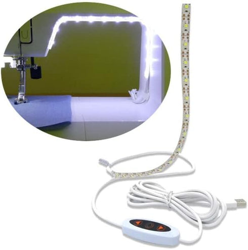 Madam Sew Sewing Machine Light Strip | 12" USB LED Light Strip, Clean White Lights for Brother, Janome, Babylock, Pfaff | Dimmable, 98" Power Cord...