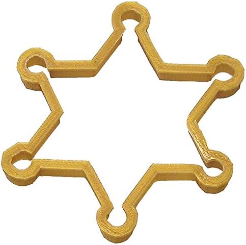 CookieCutterCom Brand Sheriff Badge Cookie Cutter 4 Inch - Hand Made in the USA...