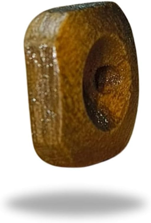 Will Bottom | Design 26 | Square Shape |Natural Brown Long Wooden Buttons - 2 -Holed Craft Buttons (Pack of 5)....