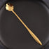 16 Pieces Flower Spoon Coffee Teaspoon 7 Inch Stainless Steel Long Handle Spoon Stir Bar Spoon Stirring Spoon Ice Cream Spoon Gold Sakura Shaped...