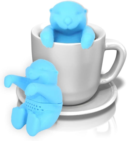 Dog Tea Infuser Reusable Tea Bags Sloth Tea Infuser Clear Tea Cup Loose Leaf Tea Infuser Snap Tea Strainer Otter Leaf Strainer Tea Steeping Basket...