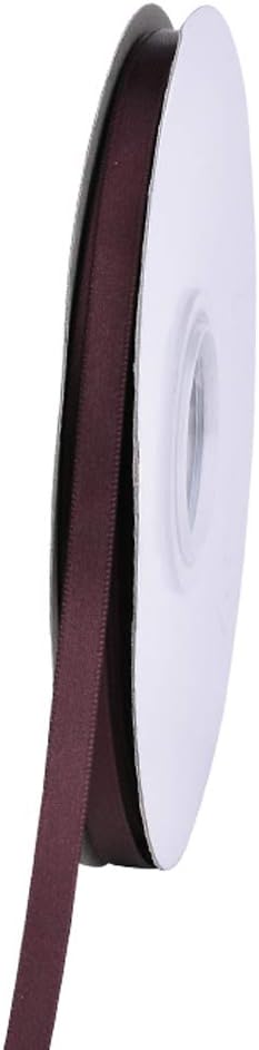 Ribest 1/4 inch Burgundy Double Face Satin Ribbon 50 Yards Per Roll for Bouquet Gift Wrapping Hair Wedding Birthday...