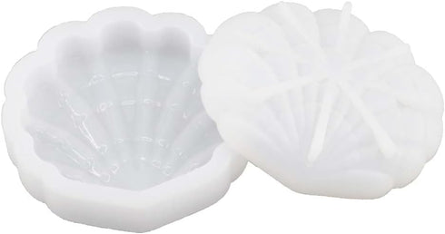 Seashell Storage Box Resin Molds, Box Resin Mould, Jewelry Storage Box Molds, Seashell Storage Box, Resin Seashell Molds for Resin Crafts DIY...