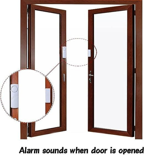 4 Pack Door Window Alarm, Magnetic Burglar Alert Sensor, Loud Door Alarms for Kids Safety, DIY for Home Security, Office Protection,Shopping Store...