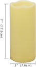 2 PCS 3" x7" Waterproof Outdoor Battery Operated Flameless LED Pillar Remote Candles Flickering Plastic Resin Electric Decorative Light for Lanter...
