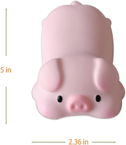 Cute Wrist Rest Support for Mouse Computer Arm Rest for Desk Ergonomic Kawaii Office Supplies Slow Rising PU Mouse Pad (Pink Pig)...