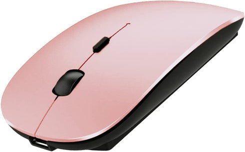 Rechargeable Bluetooth Mouse for MacBook/MacBook air/Pro/iPad, Wireless Mouse for Laptop/Notebook/pc/iPad/Chromebook (Rose Gold-b)...