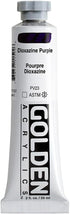 Heavy Body Acrylics by GOLDEN, Dioxazine Purple, 2 fl. oz. Tube, Professional Acrylic Paint, Transparent...
