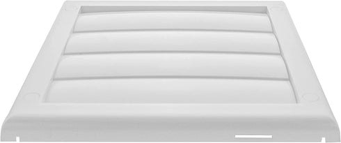 Vent Systems 4 inch (7.5 x 7.5) Exhaust Vent Cover - White - Dryer Vent Hood - Louvered Dryer Duct Vent Cover - Vent Hood Cap - One-Directional Plastic Air Supply Grille