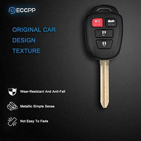 ECCPP Key Fob (Shell Case) Replacement fit for Uncut Keyless Entry Remote for Scion FR-S for Toyota Camry Corolla RAV4 HYQ12BDM (Pack of 1)...