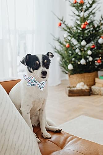 Unique style paws Christmas Dog Collar, Pet Collar Dog Bow tie Collar Gift for Girl or Boy Dogs, Adjustable Dog Collar for X-Large Dogs...