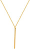 Bar Pendant Necklace Gold Long Y-Necklace Delicate Lariat Chain Jewelry for Women...