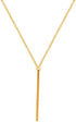 Bar Pendant Necklace Gold Long Y-Necklace Delicate Lariat Chain Jewelry for Women...