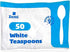 50 Medium-Weight Disposable Plastic Teaspoons - White...