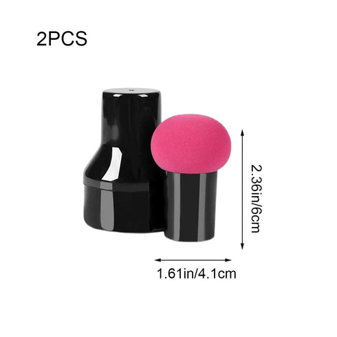 2 Pcs Makeup Sponges Mushroom Makeup Blending Sponges with Handles Cases Makeup Puffs for Foundation Creams and Powders...