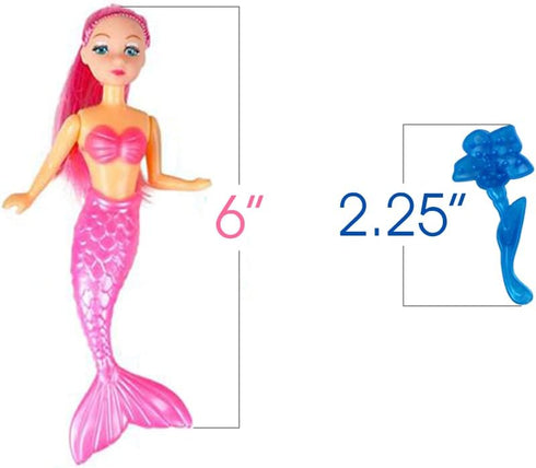 ArtCreativity Mermaid Playset for Girls, Mermaid Toys Set with 3 Figurines & 3 Brushes Princess Party favors for Children, Best Birthday Gift for ...