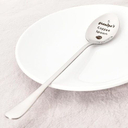 Grandpa Birthday Christmas Gifts for Grandad Grandfather Grandpa Coffee Spoon Gift for Coffee Lovers Gift for Papa Grandpa Tea Ice Cream Spoon Gif...