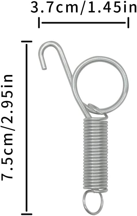 10 Pack Rabbit Cages Door Metal Finger Spring Latch Hook Multi-Functional Pet Cages Door Spring Latch for Fixing Small Animal, Rabbit, Dog, Cat, P...