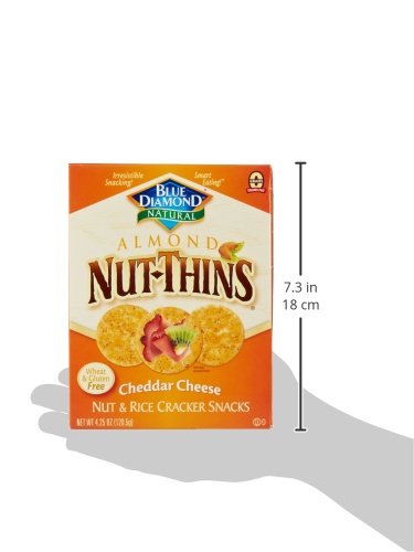 Blue Diamond Almond Nut Thins, Cheddar Cheese, 4.25 Oz...