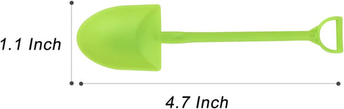 Mini Shovel Shape Spoons,Cute Disposable Plastic Dessert Spoons,Ice Cream Dessert Spoon Shovels,100 Pieces,Green,4.7 Inch....