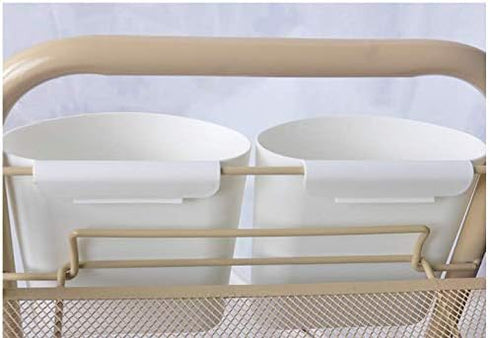 4Pcs Hanging Cup Holder,Rolling Cart Accessories Utility cart Accessories Hanging Bins,Hanging Flower Pots,Space Saver,Storage Bucket Desktop Cont...