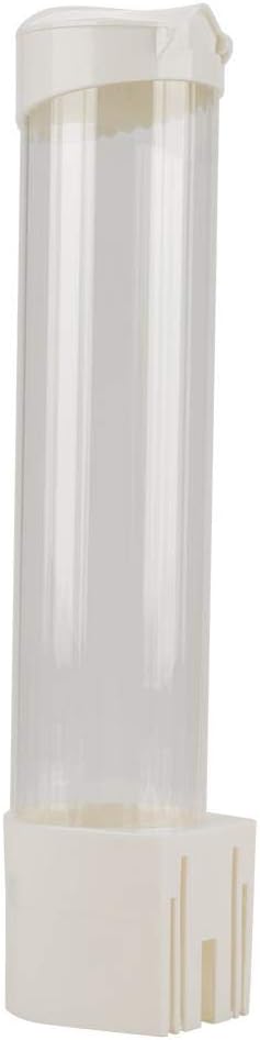 60-80 Cups Paper Plastic Cup Dispenser One Touch Button Cup Holder ((White))...