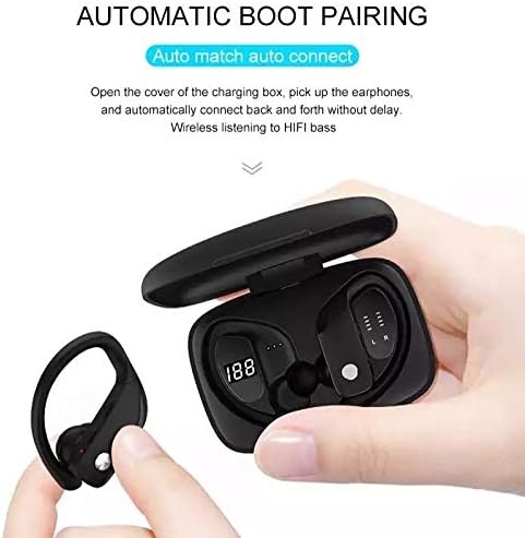 SUNOL T16 Wireless Earbuds 80hrs Playtime Wireless Charging Case Digital Display,Wireless Earbuds Bluetooth Headphones, LED Display Over-Ear Buds,...