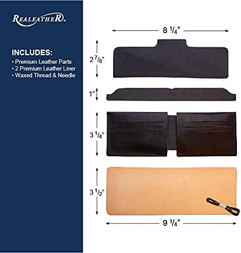Realeather Silver Edition Credit Card Wallet Kit Leather Craft Kit, natural...
