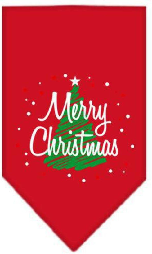 Mirage Pet Products Scribble Merry Christmas Screen Print Bandana for Pets, Small, Yellow...