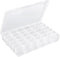 ZANZANYUHANG 36 Grids Clear Plastic Organizer Box, Craft Organizers and Storage, Bead Organizer with Adjustable Dividers, Jewelry Organizers and S...