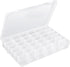 ZANZANYUHANG 36 Grids Clear Plastic Organizer Box, Craft Organizers and Storage, Bead Organizer with Adjustable Dividers, Jewelry Organizers and S...