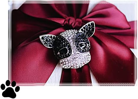 Fashion Cartoon Puppy Dog Cute Animal Black and White Dog Brooch Pin Corgi Teddy Bulldog Brooch for Women Girls...