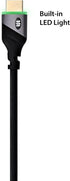 Monster 6ft High Speed 4K HDR HDMI Cable with Built-in Green LED Light, Gaming Video and Computer Cable...