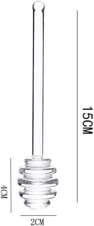Honey Dipper Sticks Glass Honey and Syrup Dipper Stick Server for Honey Pot Jar Containers,6 inch...