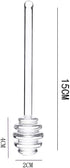 Honey Dipper Sticks Glass Honey and Syrup Dipper Stick Server for Honey Pot Jar Containers,6 inch...