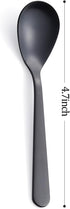 Matte Black Demitasse Espresso Coffee Spoons, Stainless Steel Satin Finish, Mini Teaspoons, Sugar Spoons, 4.7-inch, Set of 6...
