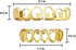Open Face Grillz Teeth 24k Gold Grillz Plated Caps New Custom Fit Top & Bottom Grill Set for Kids + Extra Molding Bars + Microfiber Cloth...
